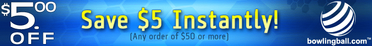 Save $5 off $50 at bowlingball.com